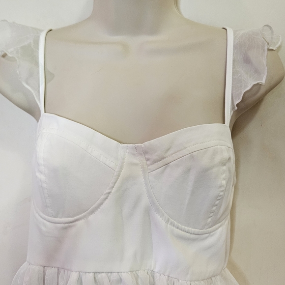 LE LIS Western Vogue White Sweetheart Neckline Fit&Flare Mini Dress,Large,NWT - Picture 12 of 16